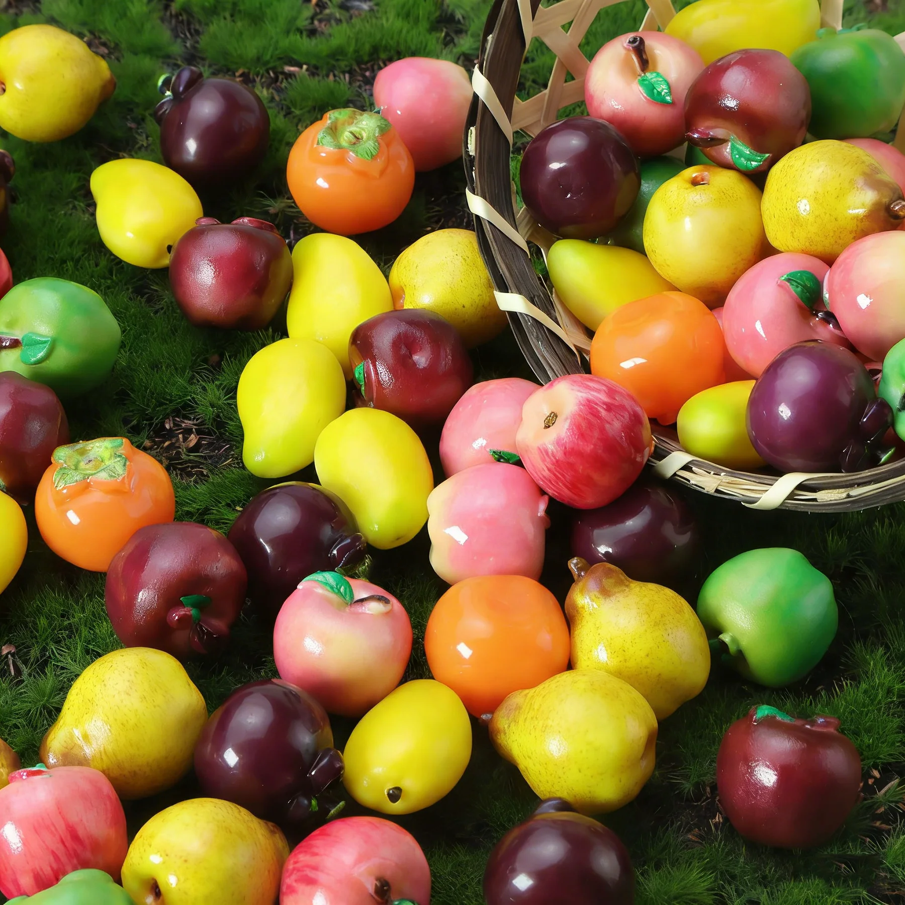 10/20/30/50pcs 1.5cm Mini Miniature Food Toy Fruit Simulation 3D Stereoscopic Fruit DIY Accessories Resin Props Fidgets Toys