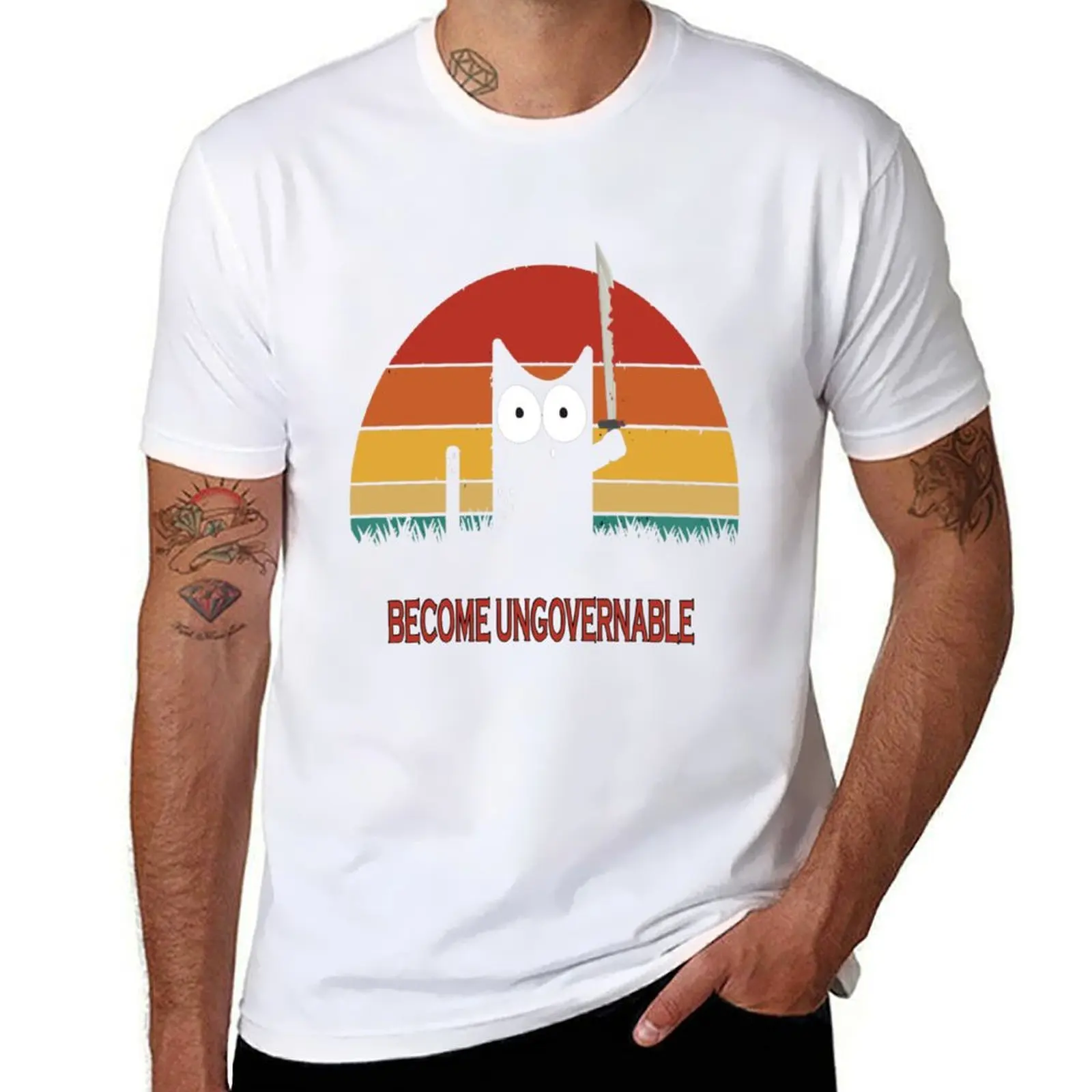 

Become Ungovernable, Become Ungovernable Cats, lover Cat T-Shirt printed t shirts for man T-Shirt
