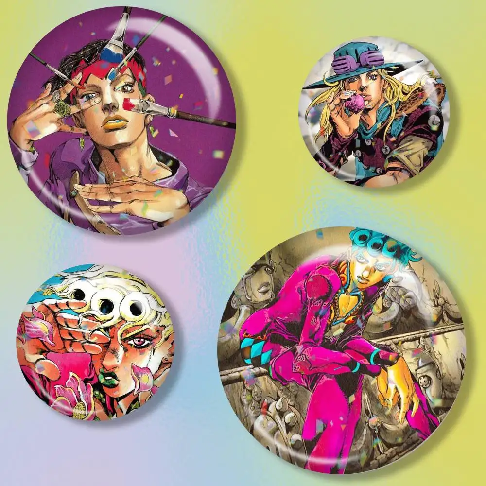 JJBA Diamond Is Unbreakable  Brooch Metal Decorative Brooch Pins for Backpack Clothes Jacket Accessories,Souvenir.