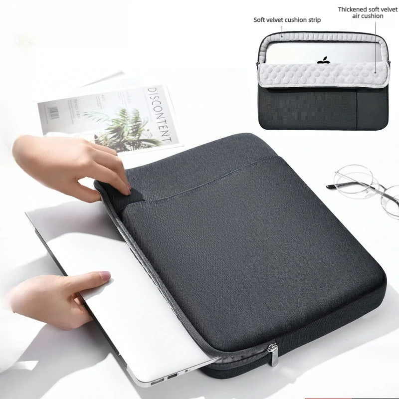 360 °   Pluszowa torba na laptopa z ochroną Airbag, pokrowiec na Macbook Air 12-17.3 cala, torba na tablet, etui na laptopa Lenovo Asus HP Dell — zdjęcie produktu 3
