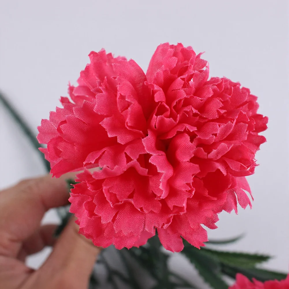 Künstliche Nelkenblume mit 7 Köpfen, verstellbare Stiele, Seide, UV-beständig, wasserdicht, für Zuhause, Terrasse, Hof, Party, Hochzeitsdekoration – Detail 6