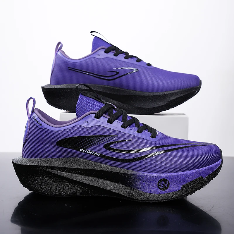 Unisex Carbon Plate Running Shoes Breathable Lightweight Marathon Training Athletic Sport Sneakers