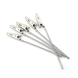10pcs Non-insulated Electric Test Crocodile Metal Alligator Clips 10cm Long High Quality