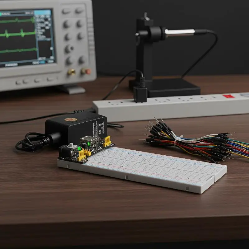MB-102 Breadboard Kit with Jumper Wires Power Supply Module DC Adapter for  Project Circuit Design