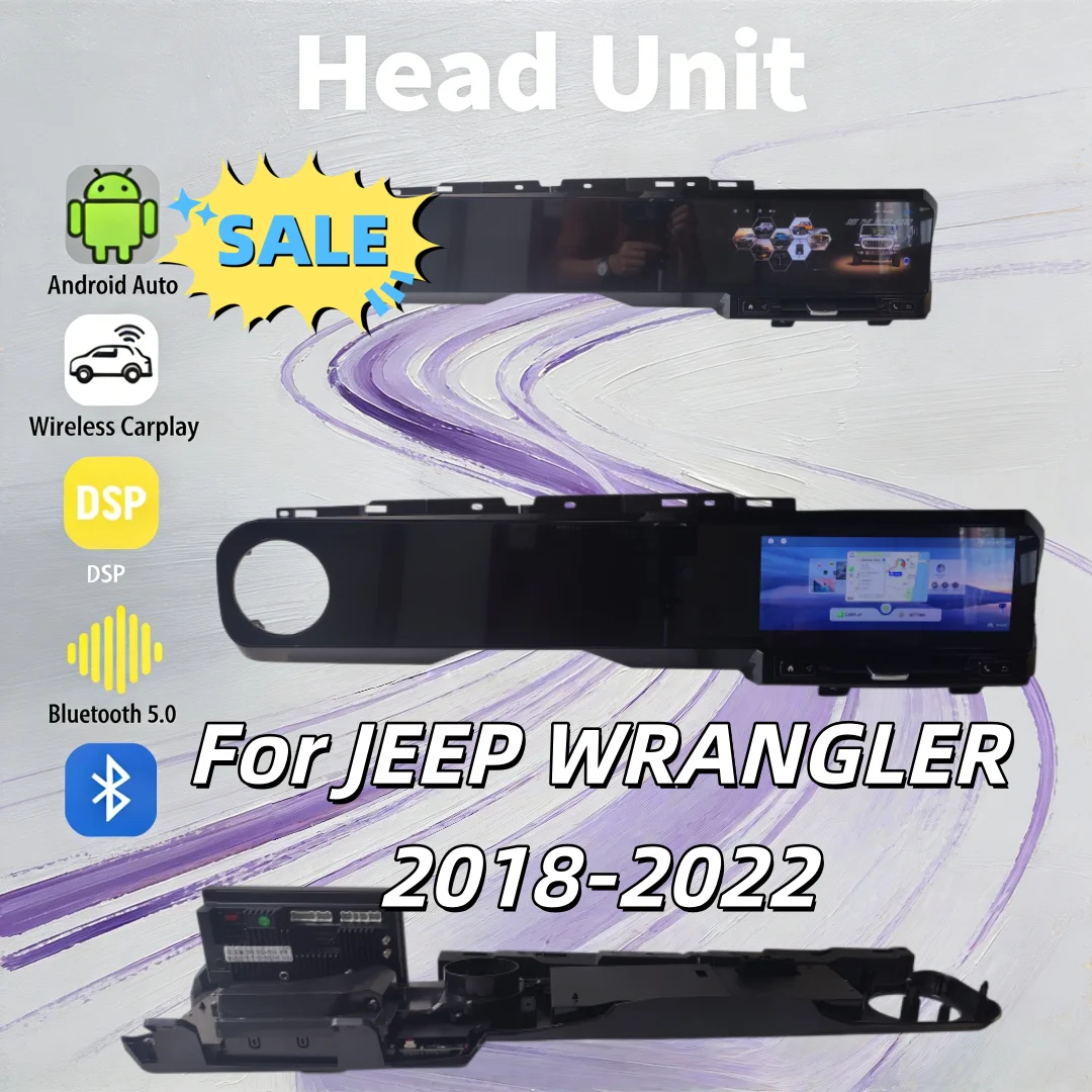

Автомагнитола CY 12.3 дюйма + 12.3 дюйма с CarPlay для JEEP WRANGLER 2018-2022, LCD Android, двойной сенсорный экран, мультимедийный проигрыватель, GPS, стерео, 4G