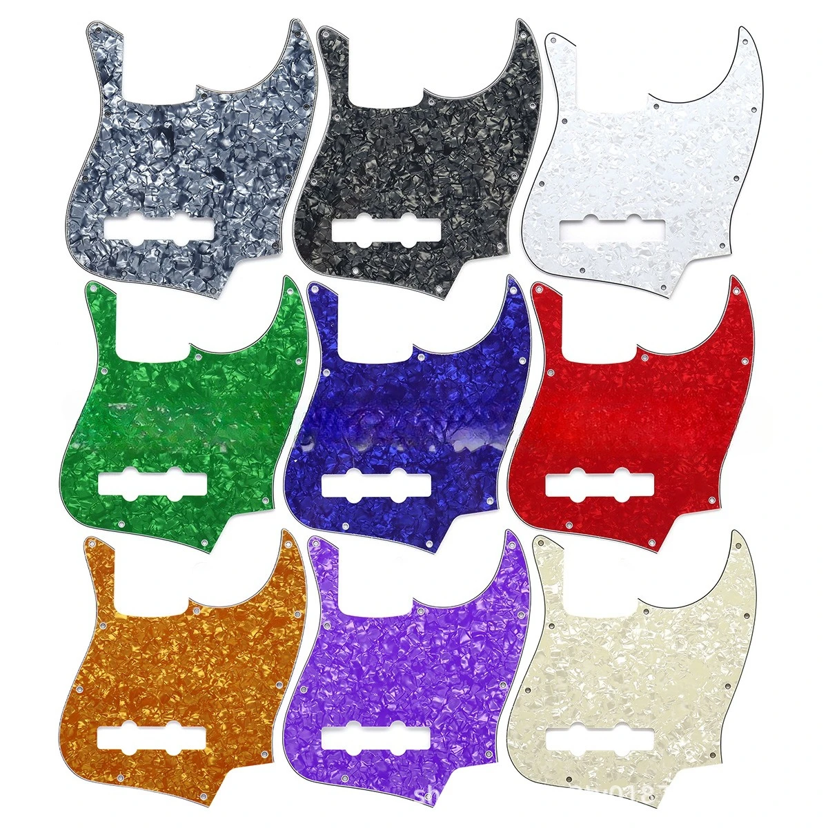 10‑Hole Jazz Bass Pickguard Multi‑Color 4‑String JB Electric Bass Front Guard Scratch Plate Bass Guitar