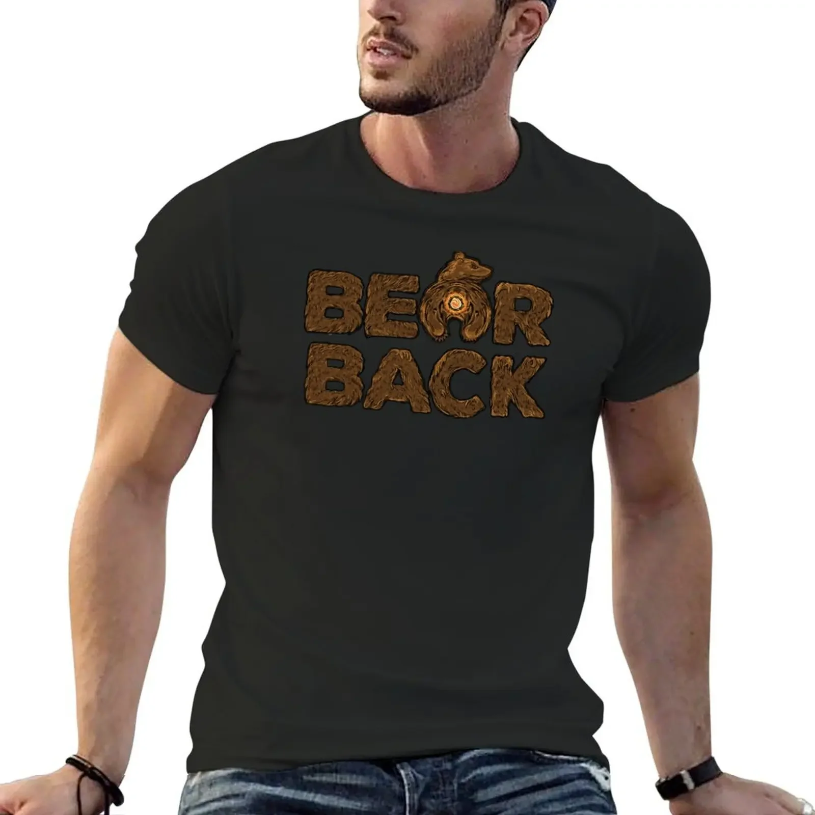 Bearback logo T-shirt oversized sweat fitted t shirts for men