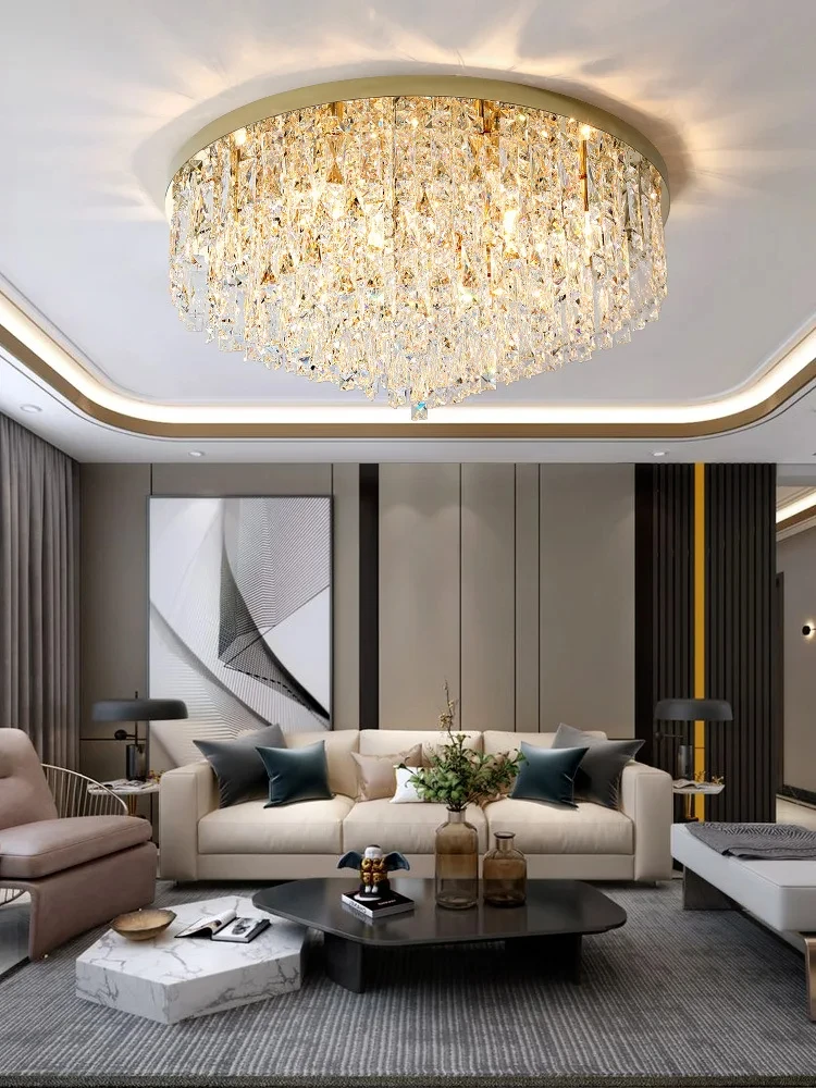 Modern Bedroom Crystals E14 Ceiling Lamp Lustre Lamp Steel Led Ceiling Lights Art Deco Led Chandelier Lighting Fixtures Lamp