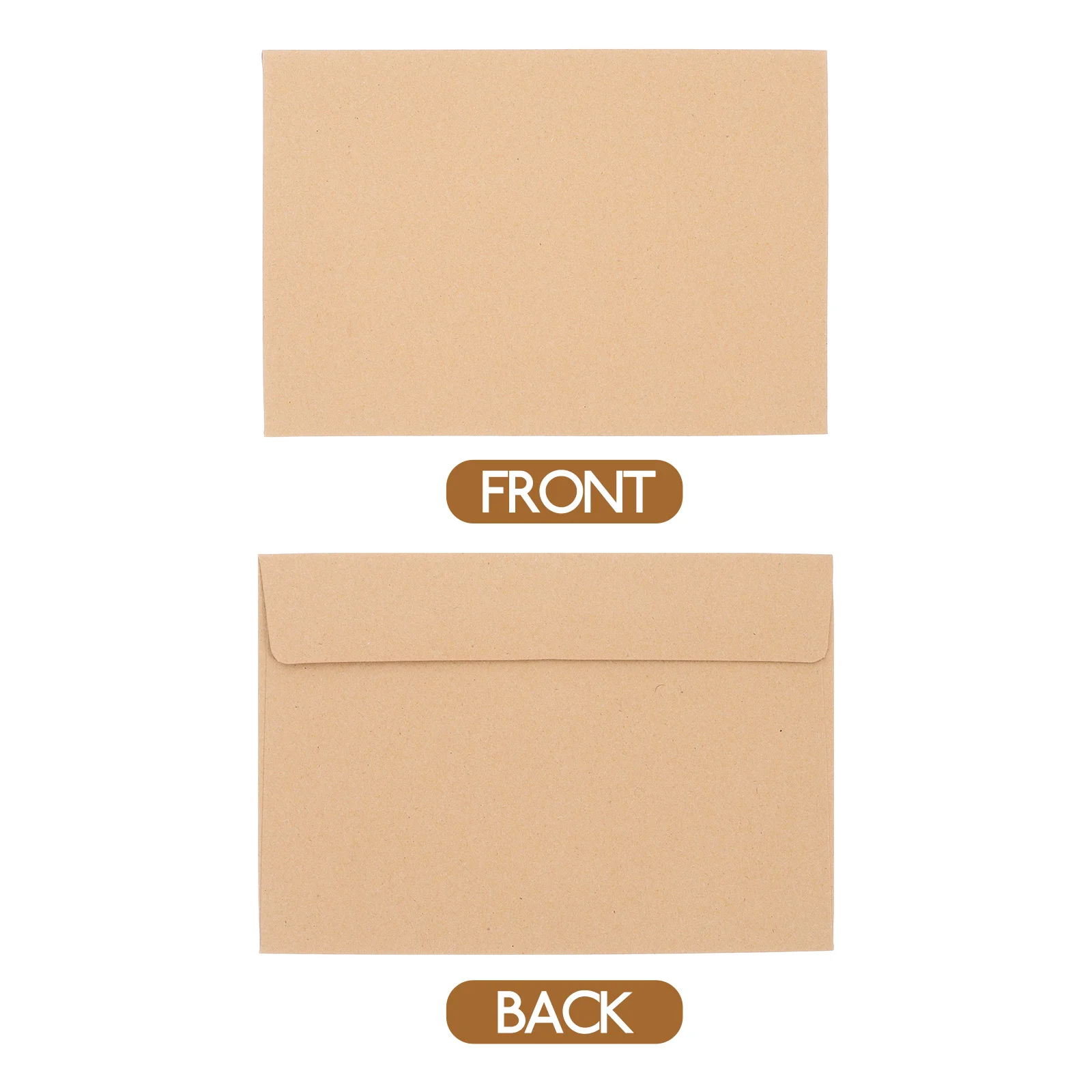 50Pcs Thick Kraft Paper Envelopes Self Sealing Brown Photos Envelopes Versatile Use for Documents Cards Graduation Invitations