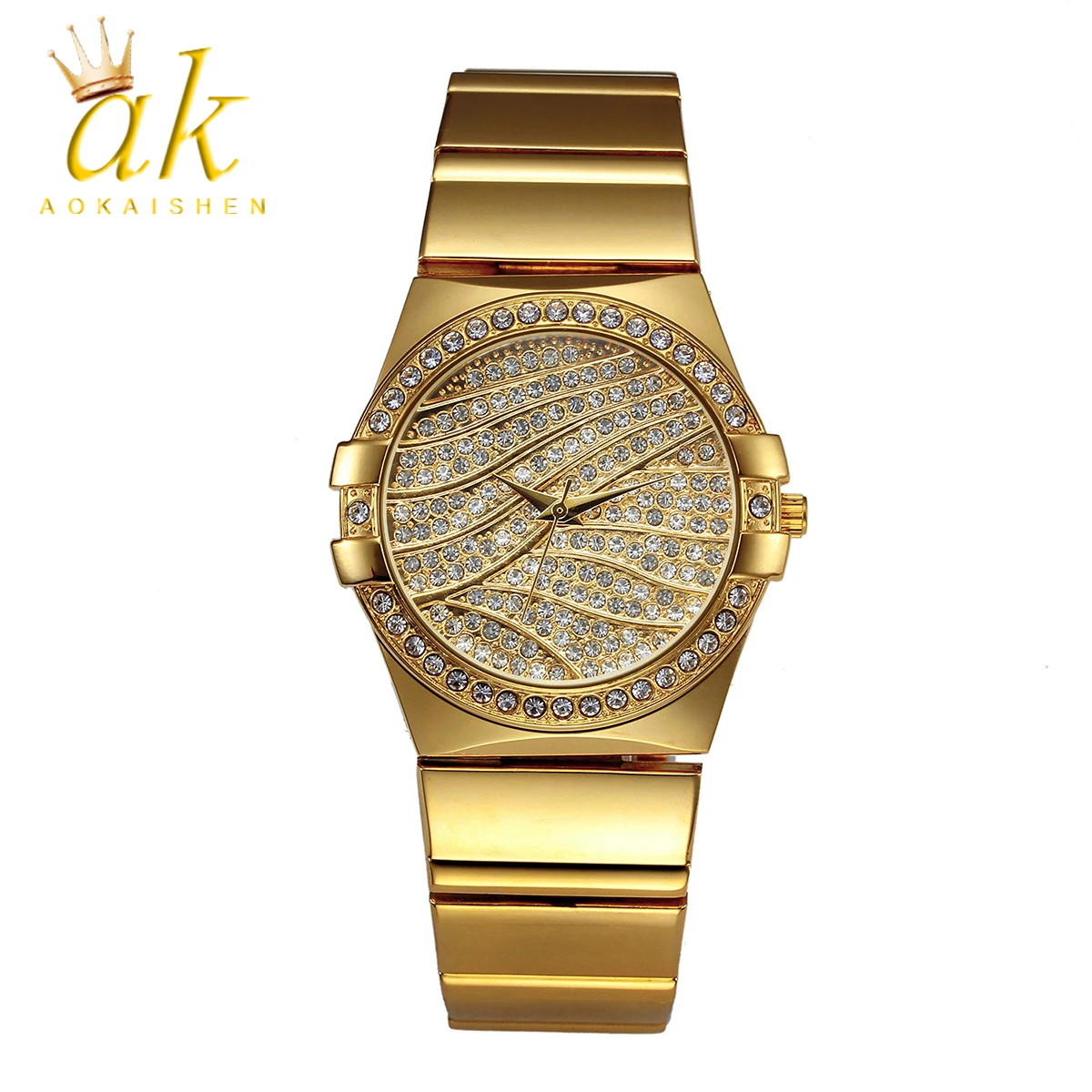 

Aokaishen Weave Gold Watch Women Famous Brand Quartz Golden Clock Ladies Designer Watches Luxury 2023 Watch C Relogio Feminino