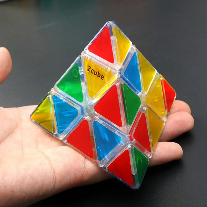 Z-cube piramida przezroczysta prędkość magiczna kostka 3x3x3 zabawka kostka do układania dla dzieci