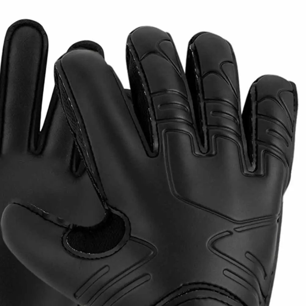 Finger Protection Goalie Gloves Black Wear-Resistant Latex Soccer Gloves Thickened Durable Football Goalkeeper Gloves