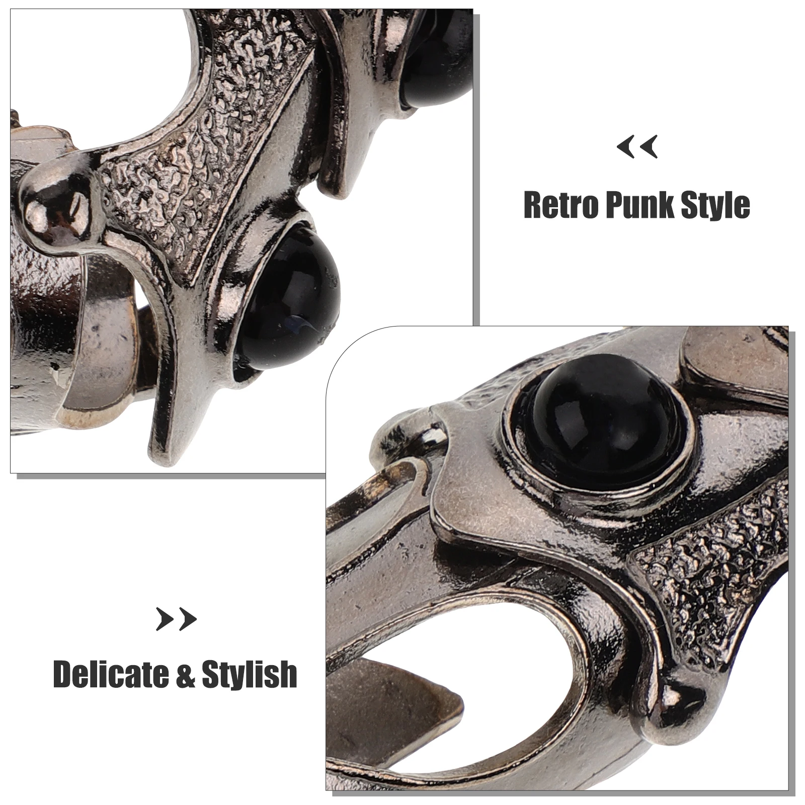 

5pcs 5 Pieces Halloween Jewelry Punk Finger Rings Decor Cool for Adults Vintage Joint