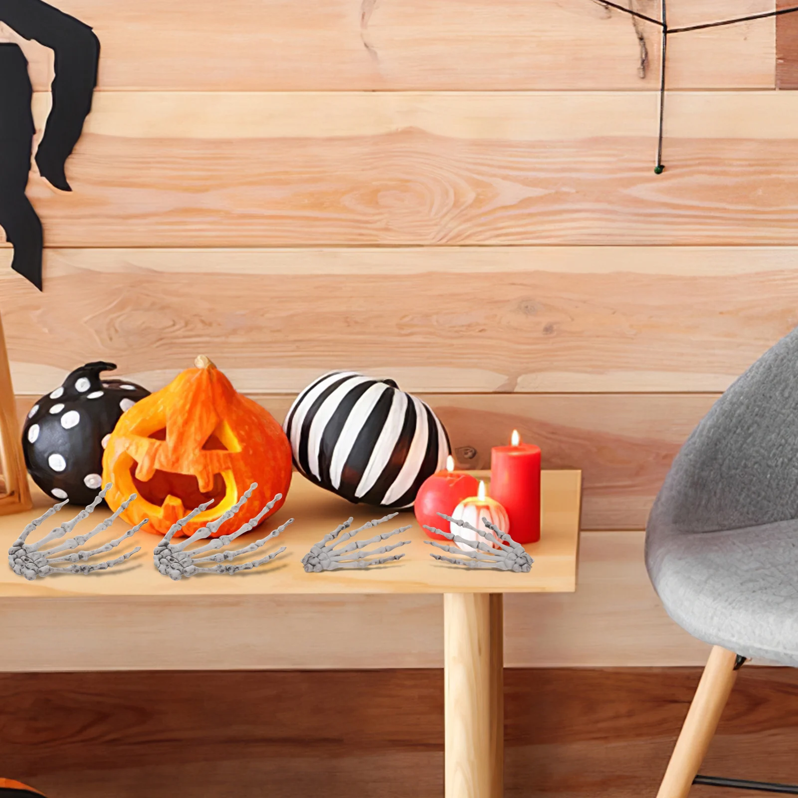 

Hand Decor Halloween Party Props Horror Skull Hand Adornment For Haunted House Ktv Bar Decoration