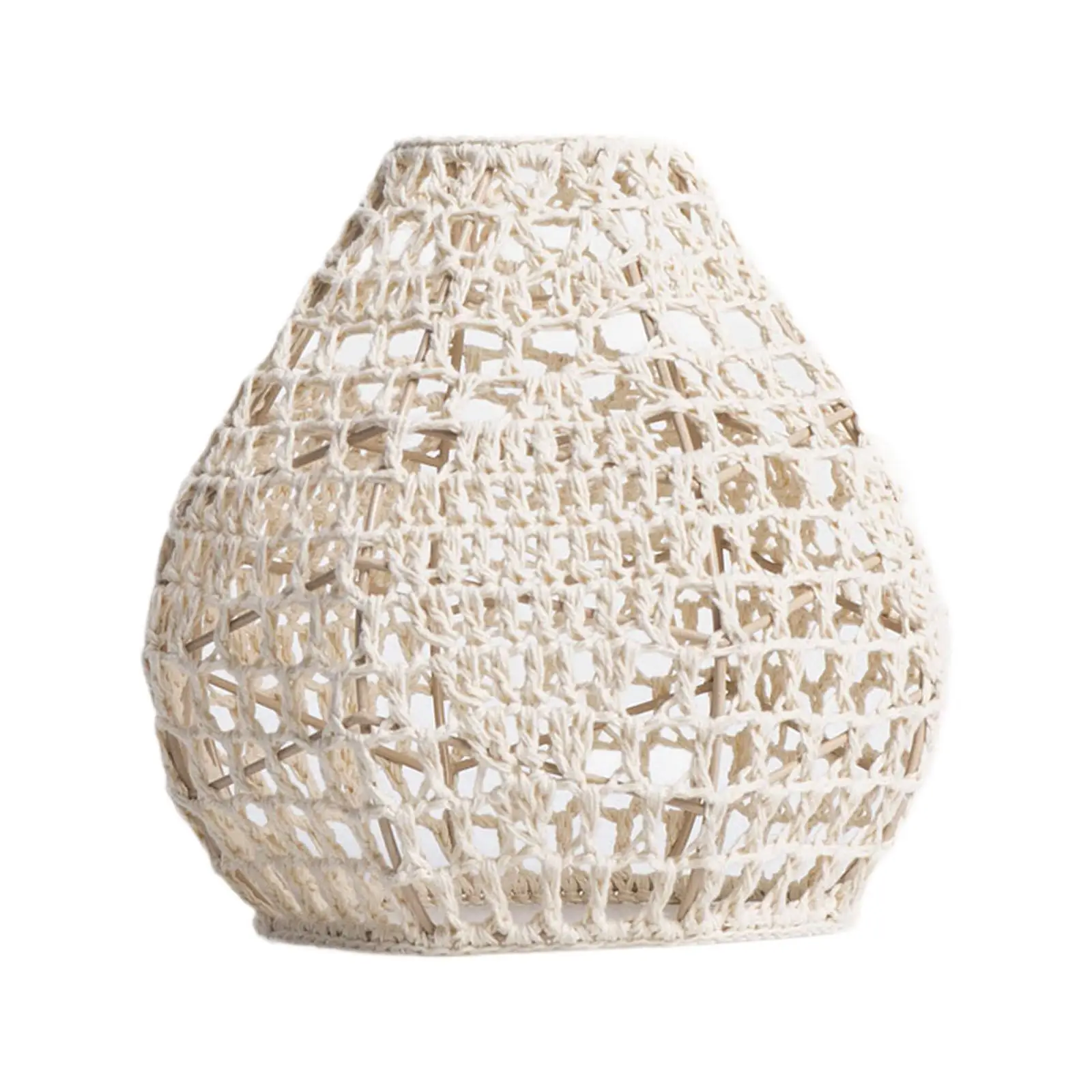 Imagem -06 - Handmade Woven Rope Lamp Shade Boho Lamp Shade Woven Lampshade Lights Cover For Dorm Escritório Sala de Estar Hotel Decorative Gift Gift