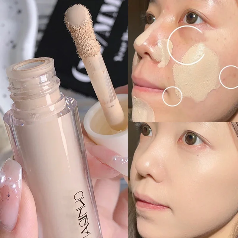 Waterproof Liquid Concealer Stick Oil Control Invisible Pores Dark Circles Foundation Lasting Brightening Facial Makeup Cosmetic