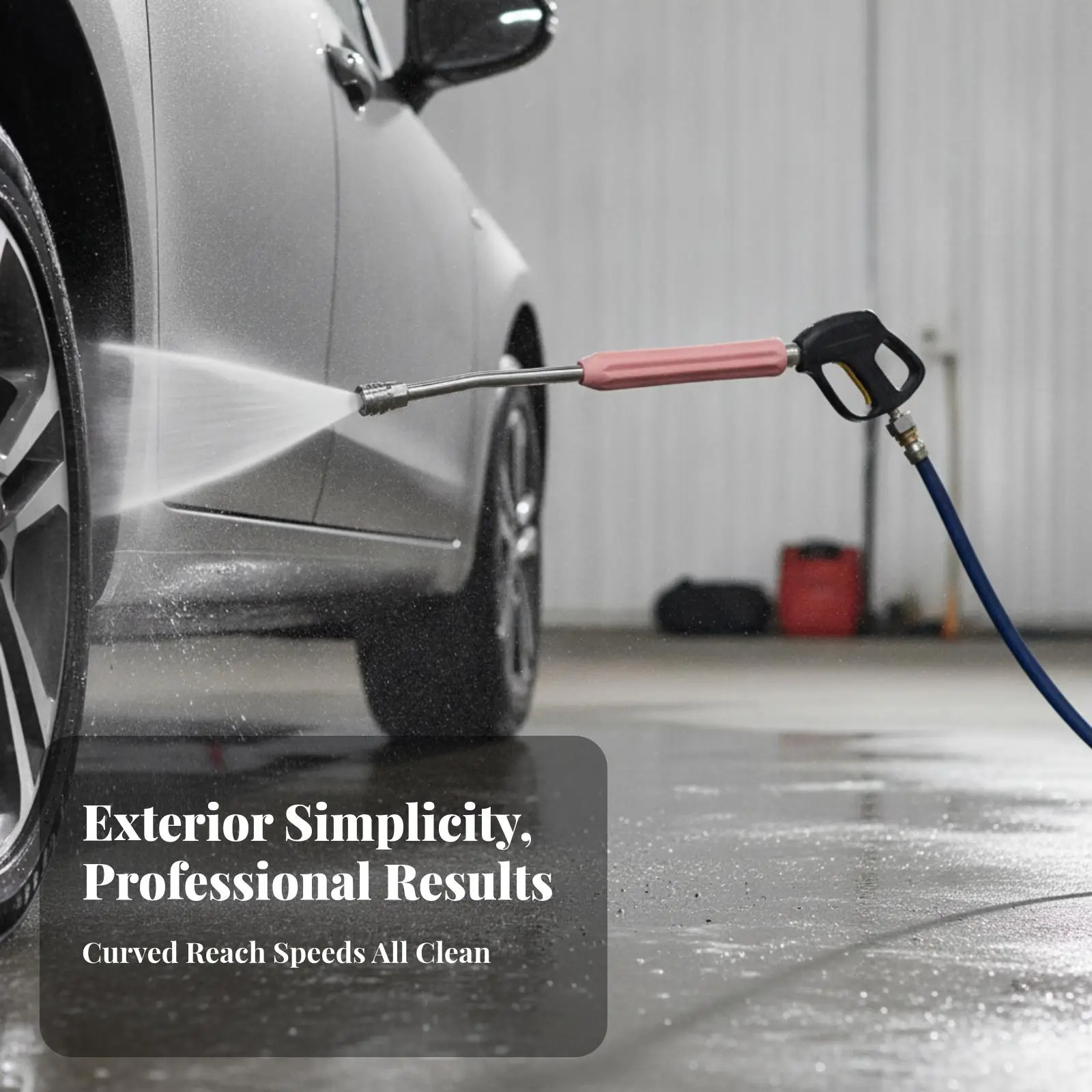 Ergonomic Car Wash Extension Wand with Grip Sleeve for Pressure Washer Undercarriage Cleaning No Bending
