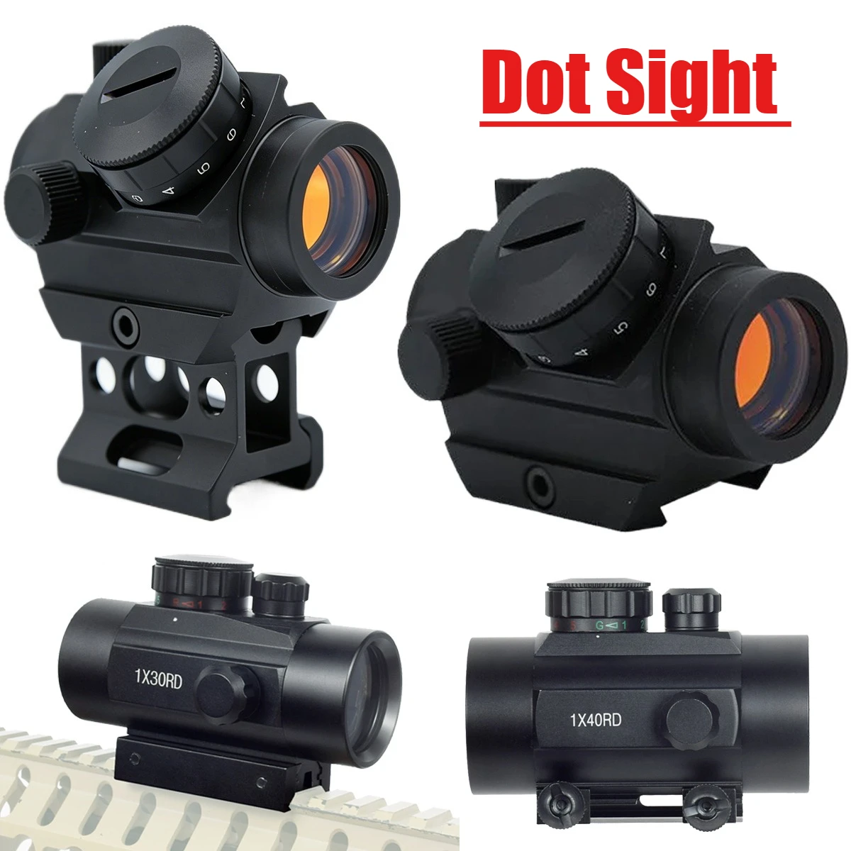 

Tactical 1x20 1x40 Holographic Green Red Dot Sight Optics Reflex Sight 1x30 Hunting Riflescope Scopes Fit 11/20mm Rail Airsoft