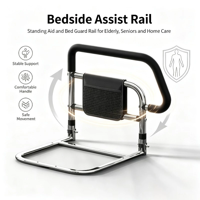 Bed Rail for Elderly Bedside Assist Handle Anti-fall Handrail Senior Get Up Aid Home Safety Support Bar