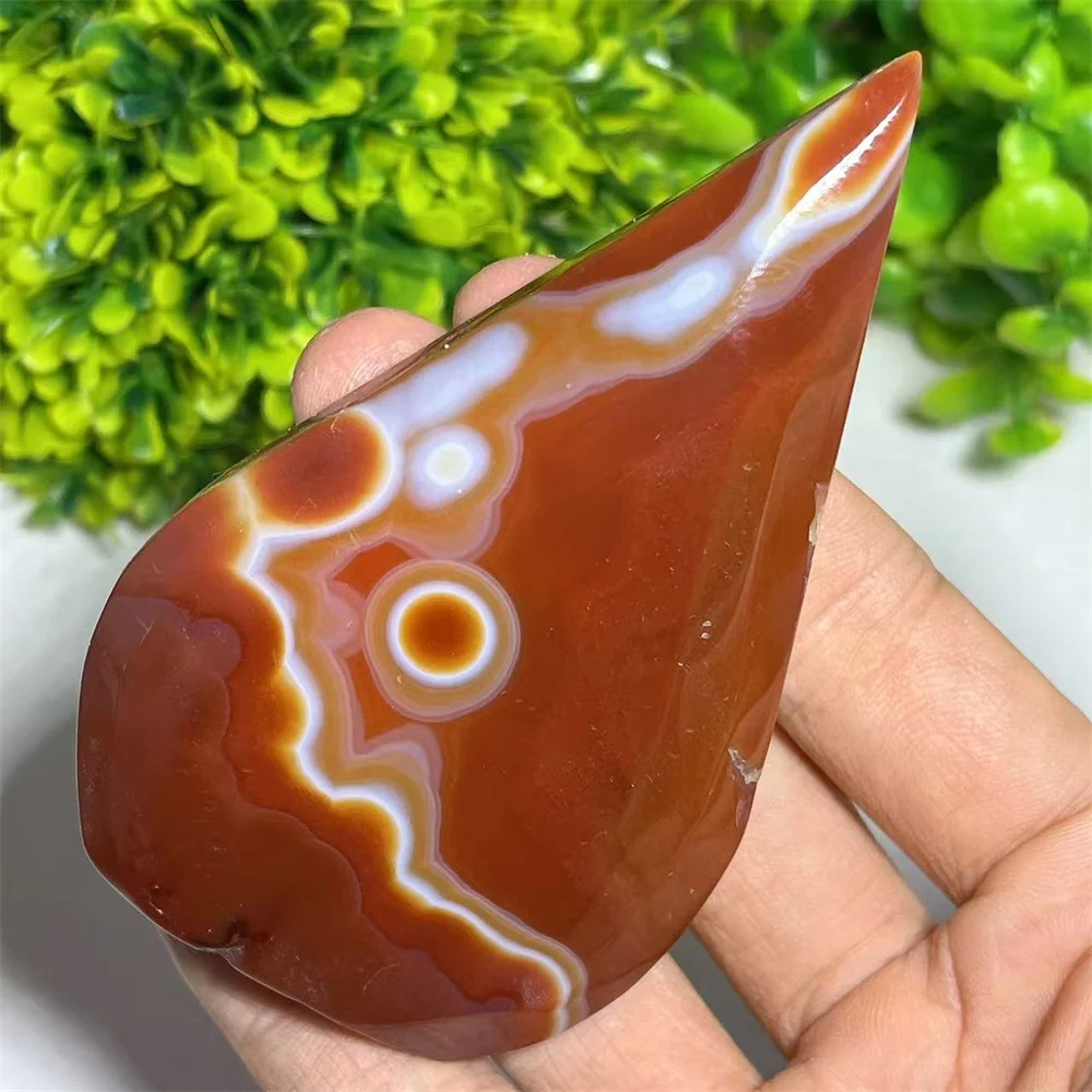 Carnelian Flame Druzy Point Quartz Stone Crystal NaturalAgateReiki Mineral Spiritual Meditation