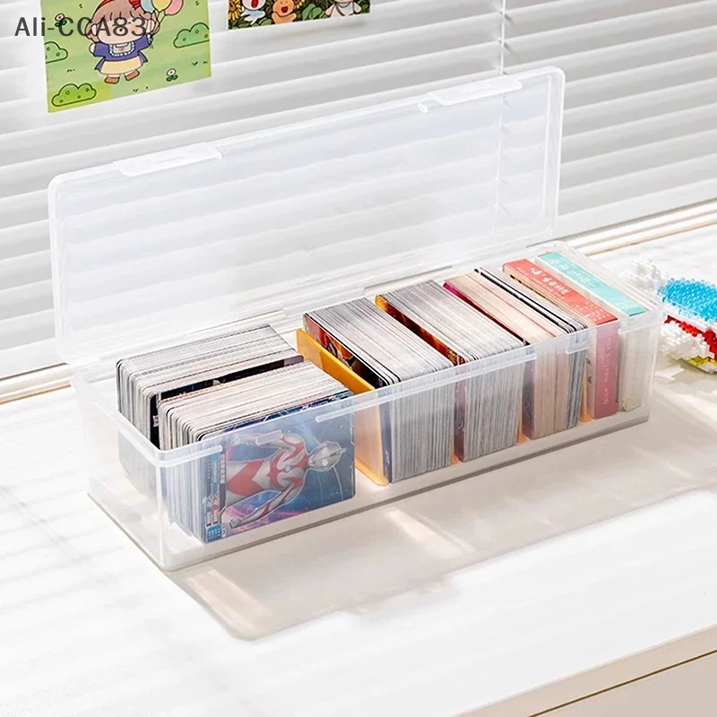 جديد صندوق تخزين من البلاستيك الشفاف Photocards صندوق تخزين البطاقات الصغيرة مكتب منظم صندوق تصنيف صندوق القرطاسية #2