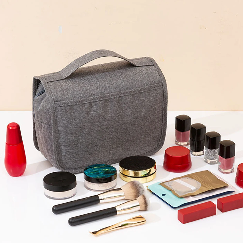 حقيبة مستحضرات تجميل للسفر قابلة للطي، منظم مكياج كبير، حقيبة أدوات الزينة المحمولة، حقيبة أدوات الزينة المقاومة للماء لأدوات الزينة بالحجم الكامل #4