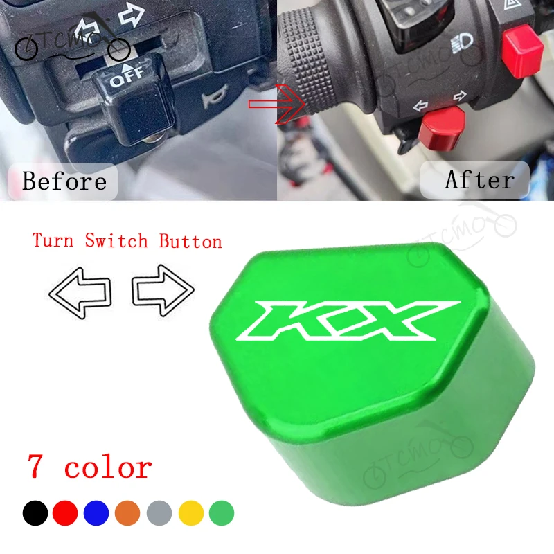 

For kawasaki KX65 KX80 KX85 KX125 KX250 KX250F KX450F Mototcycle Switch Button Turn Signal Key Cap KX 65 80 85 125 250 450 F