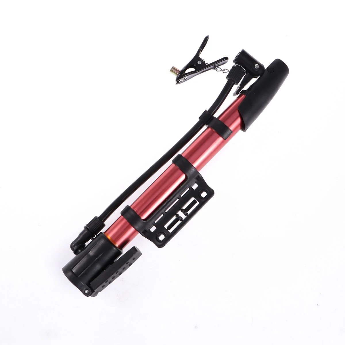 

Bike Floor Pump High Volumn Aluminum Alloy Floor Pump for Road Mountain Bike Tire Simple from to Schrader Valves (Red)