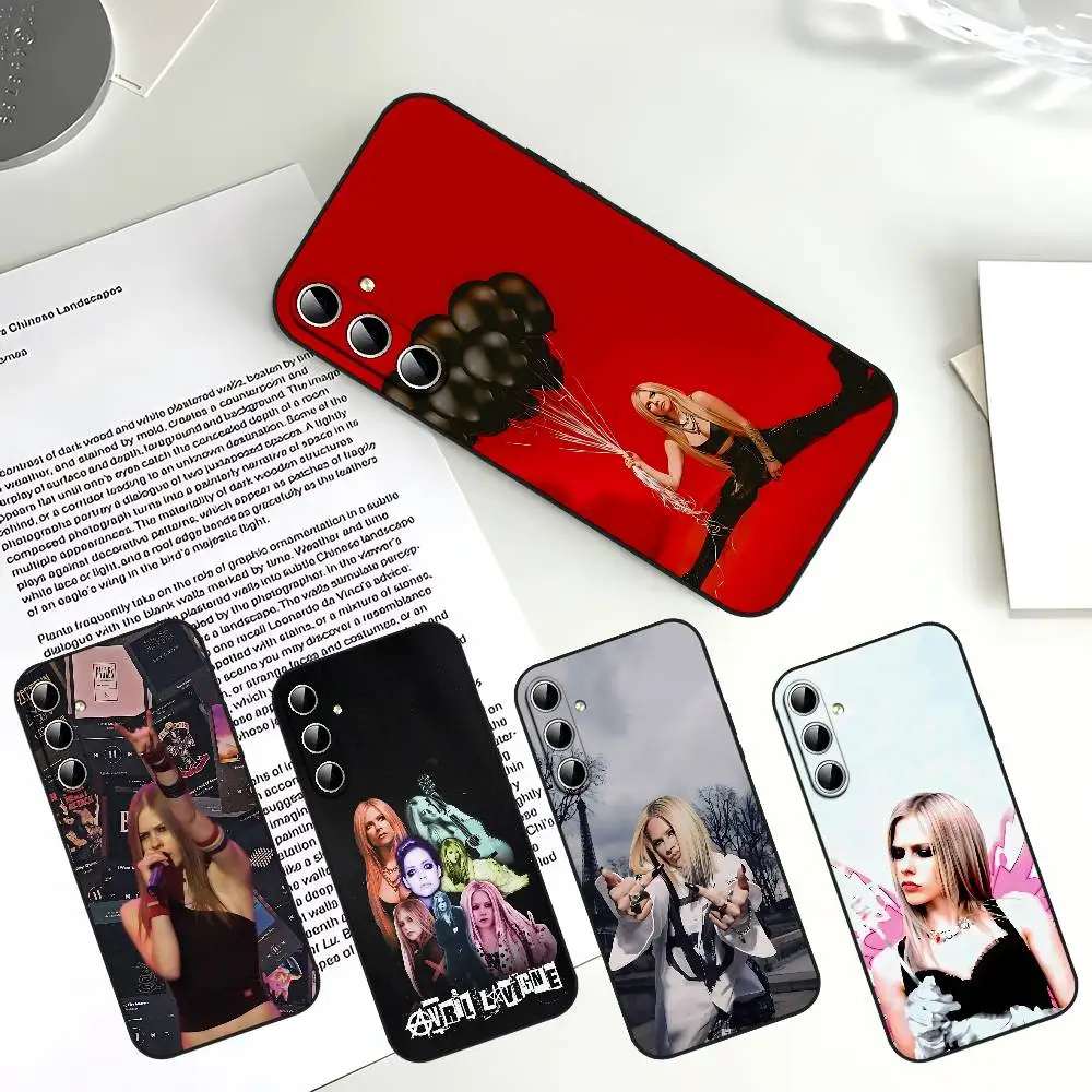 

A-Avril R-Ramona L-Lavigne Phone Case For Samsung S24, S25 22,30,Note20,Lite,Ultra,5G,Plus,FE Black Cover