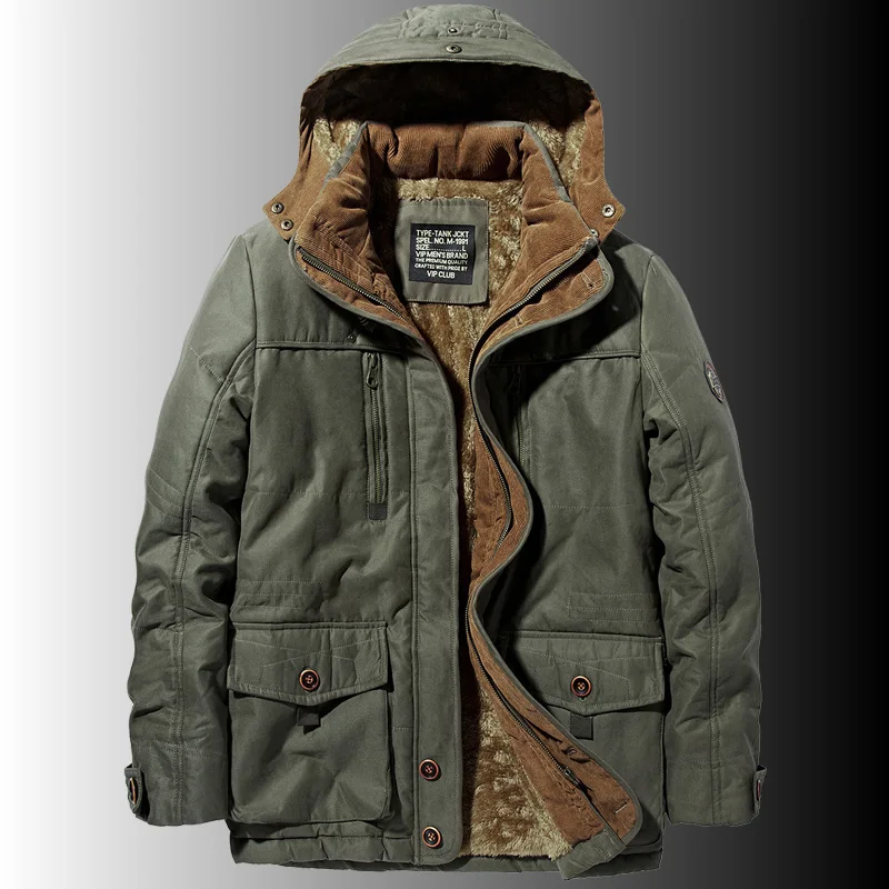 Parkas à capuche avec col en fourrure pour hommes, veste coupe-vent, vêtements d'extérieur classiques, vêtements décontractés pour hommes, optique d'hiver, sourire chaud, combinaison, automne