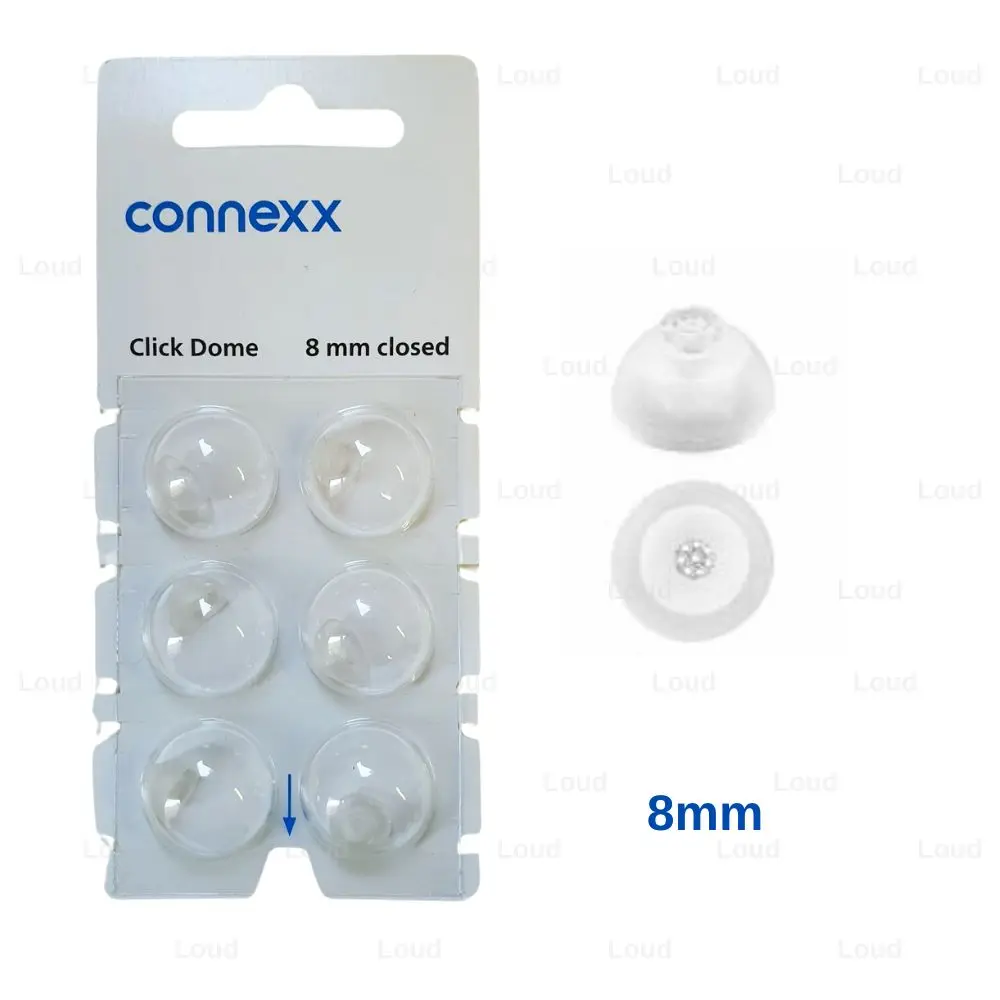 6Pieces Signia Click Connexx Original Silicone Ear domes ,for  Signia Rexton Vibe CIC ITC and RIC Model Hering Aids