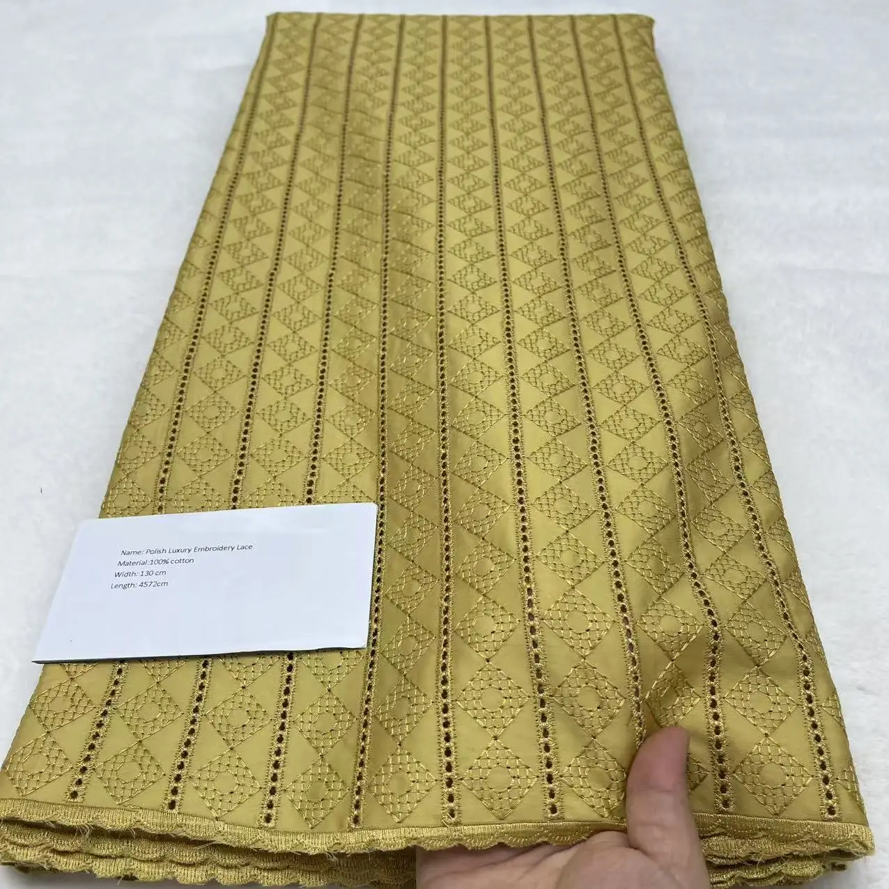 

African Super Luxury Men lace Fabric For Clothes Sewing 2025 100% Cotton Polish Lace For Austria Man Suit 5yards