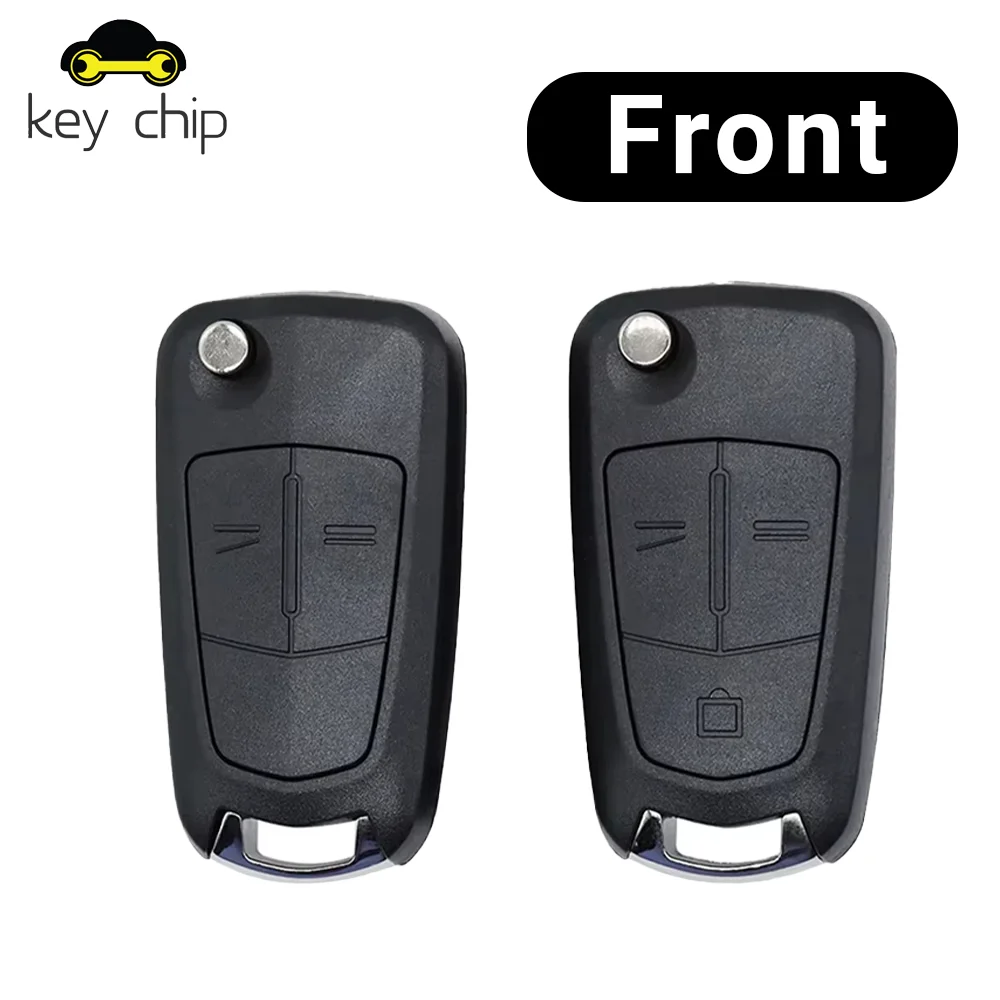 Casing Kunci Mobil KC Untuk Opel Vauxhall Corsa D Astra H Zafira B 2004 2005 2006 2007 2008 2013 LOGO Asli Flip Remote
