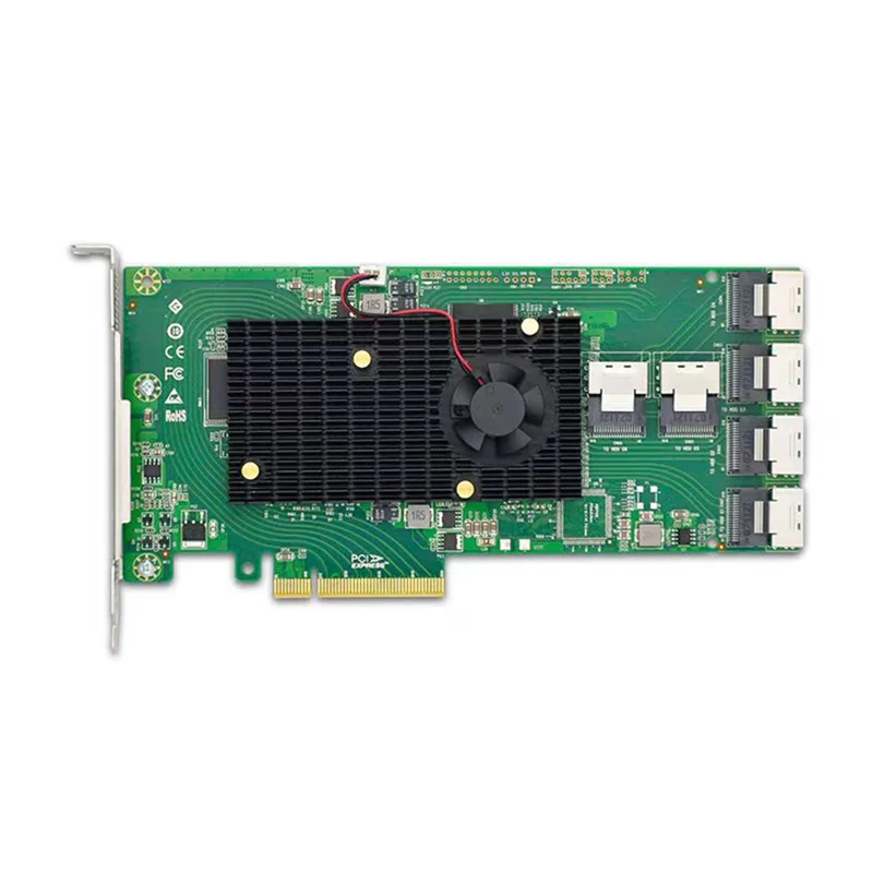 Pcie X8 To SFF-8087 Adapter SATA/SAS HBA Controller Card Support NVME HDD Pcie X8 To SFF-8087 Adapter Card