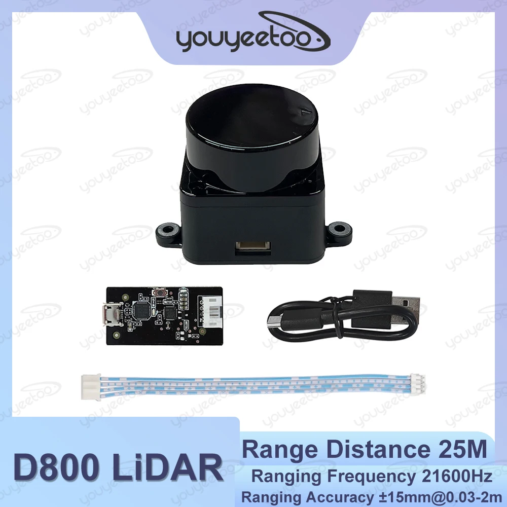 yZ[zLDROBOT D800 LiDARZT[Lbg STL-27L 25M DToFXLSLAMirQ[VROS{bgJ[ROS1/ROS2ΉO[U[[_[