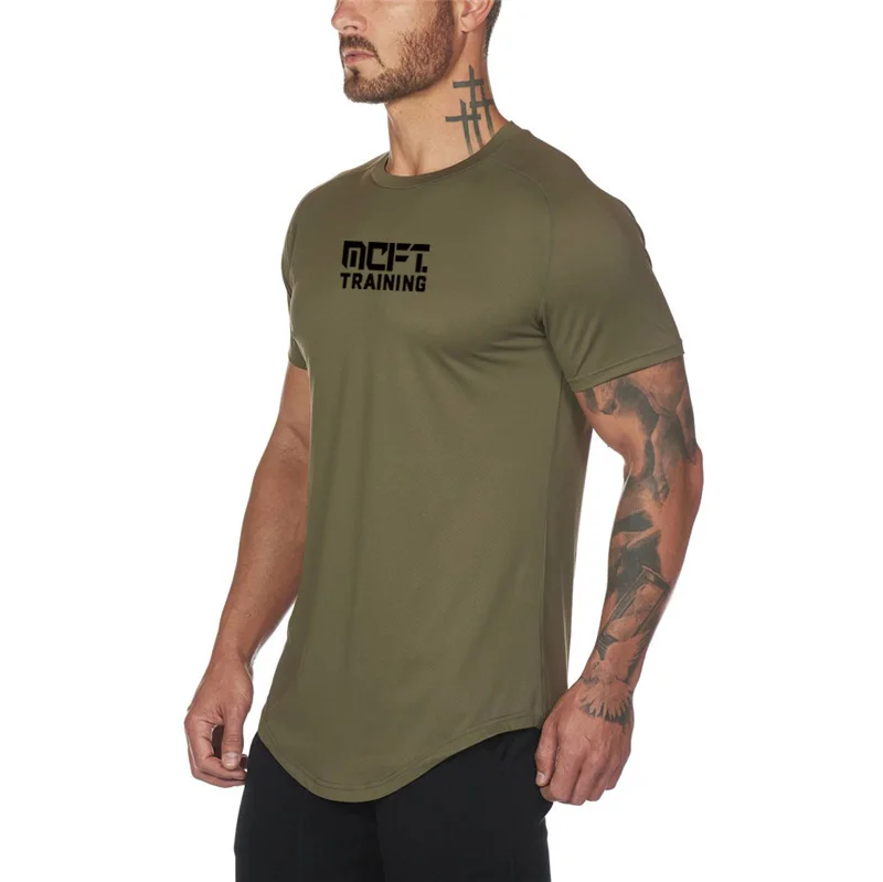 Summer Thin Mesh Sports Quick Drying T-shirt Loose Running Short Sleeve