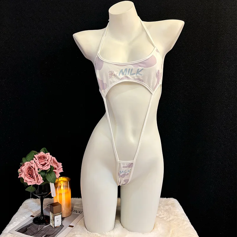 

Anime Game Cow Milk Cosplay Costume Japanese Girl Swimsuit Sexy See Through Bodysuit Role Play Underwear Cute Lingerie Swimwear