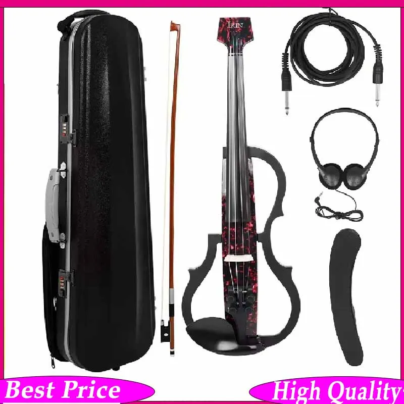 

IRIN Colorful 4/4 Electro Acoustic Violin Intelligent Silent Electroacoustic Violin Earphones Connecting Fiddle Beginner Set