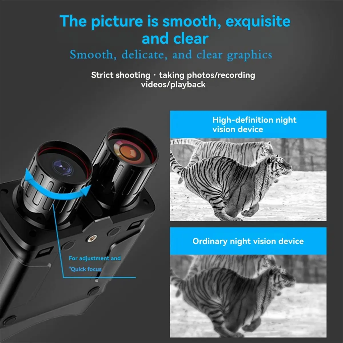 

5K UHD WIFI Binocular Telescope Camera Professional Infrared Night Vision Binoculars for Hunting with 4 Inch Screen(US)