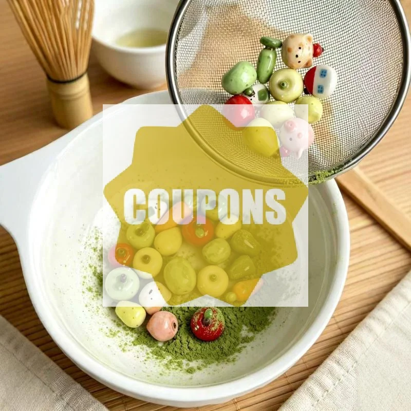 3PCs Stainless Steel Ceramic Matcha Sifter Rolling Beads Food Safe Material Fine Mesh Cute Fruit Tea Charms