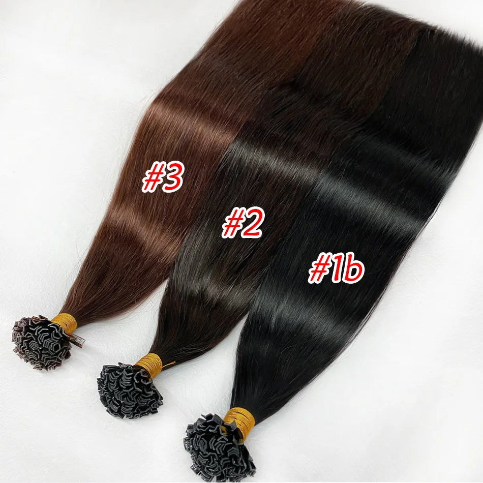 K Tip Hair Extensions Keratin Human Hair 14A Fusion Hair Extension Italy Keratin Glue Machine Remy 12-24inch 30 50G/pack