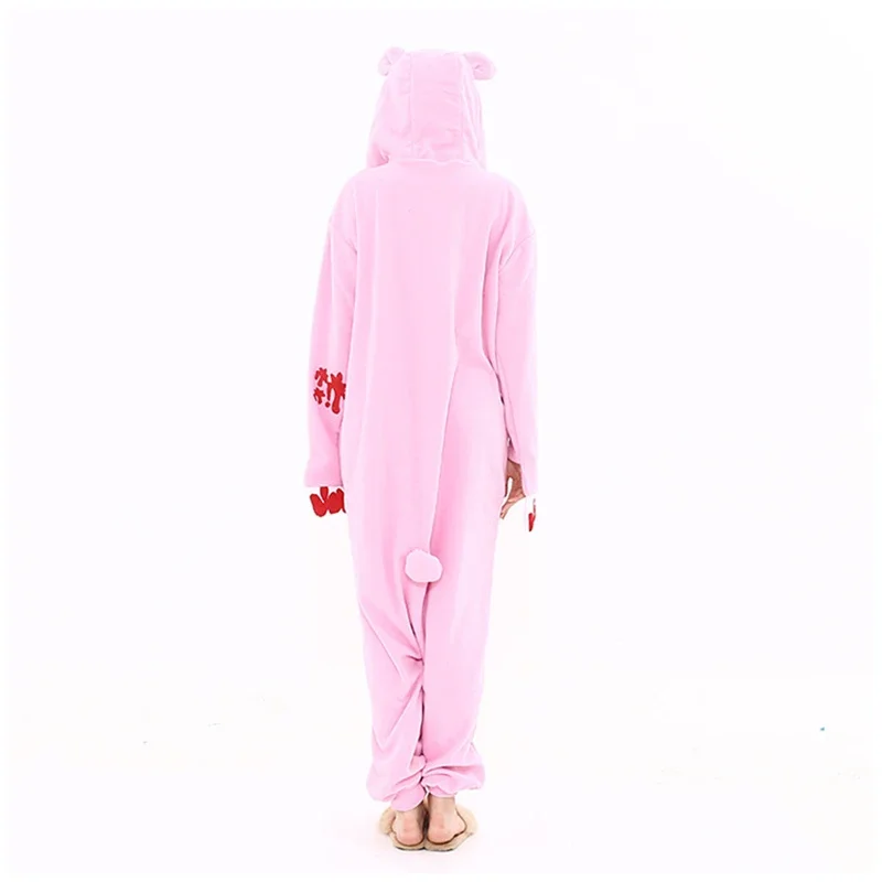 Gloomy Bear Unisex Adult Kigurumi Pajamas Anime Cosplay Costume Onesie Sleepwear Cartoon black bear with pink bear