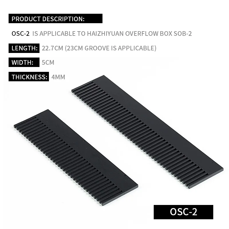 Acrylic Fish Comb for Overflow Box, Marine Overflow Comb, OSC-1