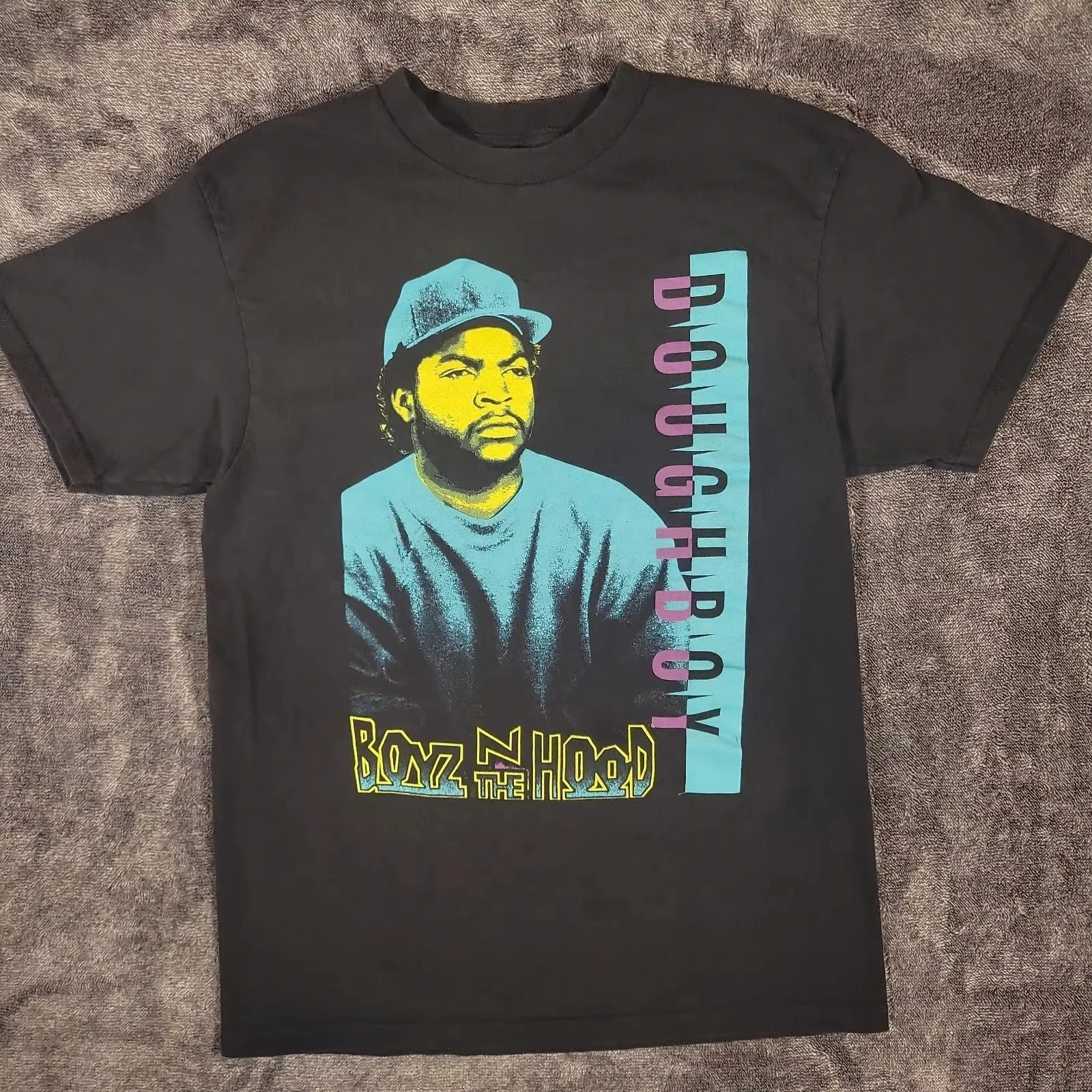 

Футболка Ice Cube Doughboy Boyz N The Hood - СРЕДНЯЯ рэп-уличная футболка для мужчин, американская группа, певица, женская с короткими рукавами