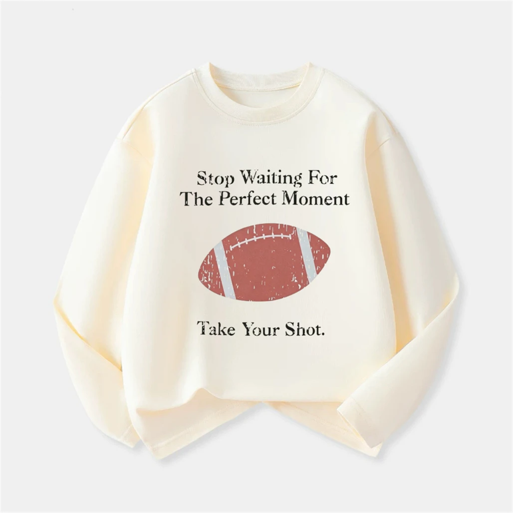 Pink Blue Coffee Tees For Girls Boys Printing T-shirt 2026 New Style Fashion Casual Clothing Cartoon Lovely Long-sleeved Tops