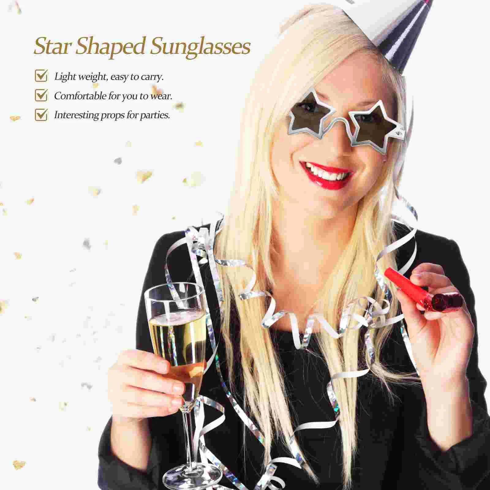 2 Pairs Rave Glasses Sun Sunglasses for Decor Trend Funny Adults Pvc Pentagram Child Kids