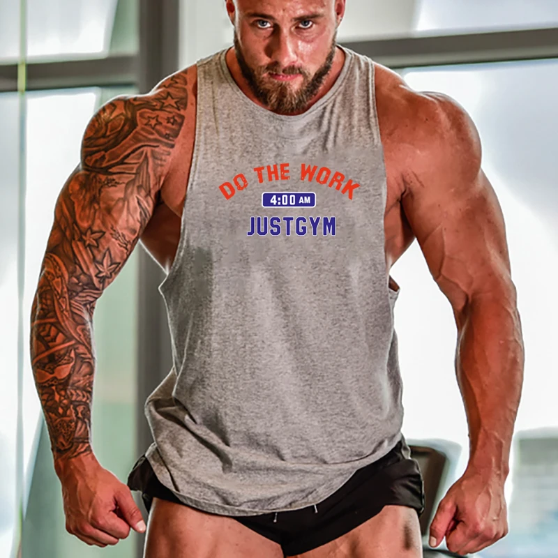 Summer Men New Sleeveles Professional Gym Workout Stretching weightlifting Sport Loose Graphic Training Fashion Cool Shirt Vest