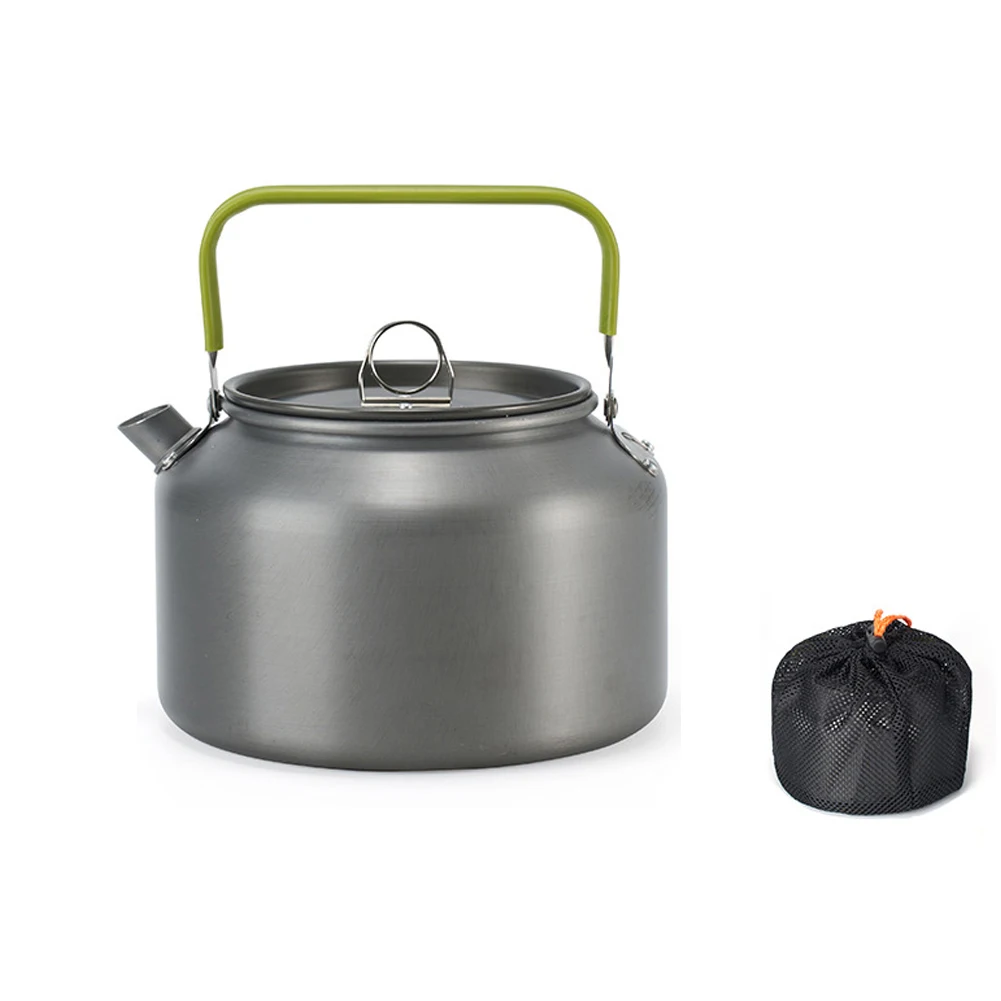 Outdoor Portable Camping Coffee Kettle Light Weight Aluminum Alloy Kettle AntiScalding Handle TeaPot Picnic Teakettle Cooking