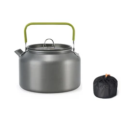 Outdoor Portable Camping Coffee Kettle Light Weight Aluminum Alloy Kettle AntiScalding Handle TeaPot Picnic Teakettle Cooking