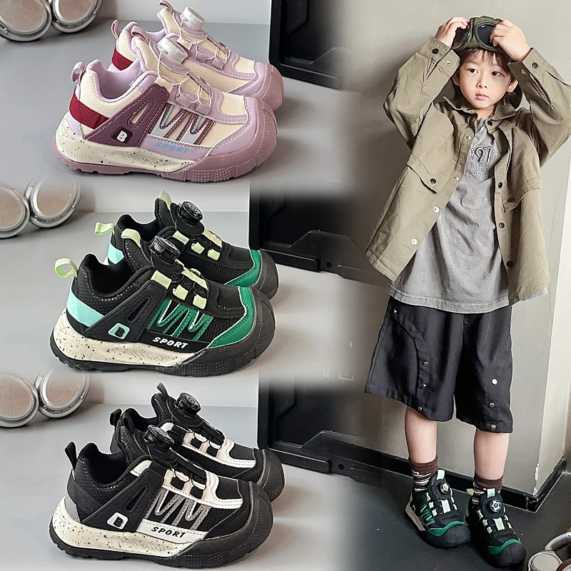 

2025 New Boys Shoes Breathable Boys Girls Casual Shoes Models Soft Non-slip Children's Fashion Sneakers Детская Обувь